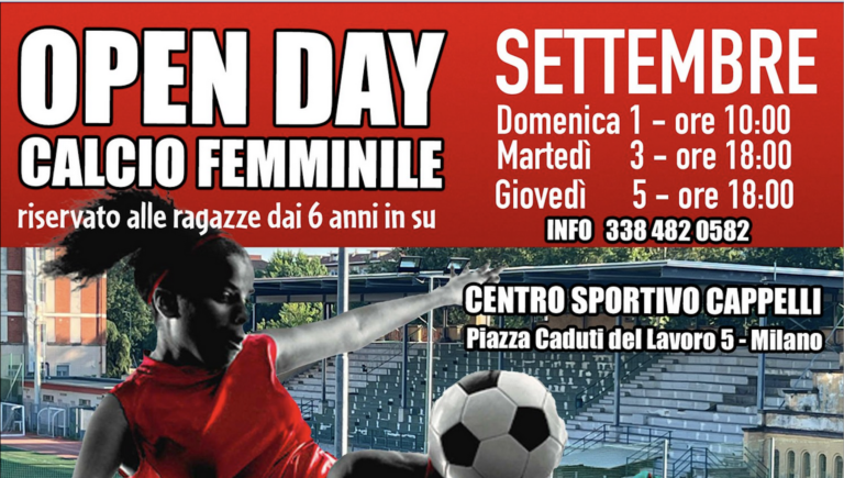 OPEN DAY – 1/3/5 Settembre